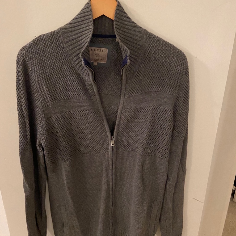 Guess Large zip up sweater.